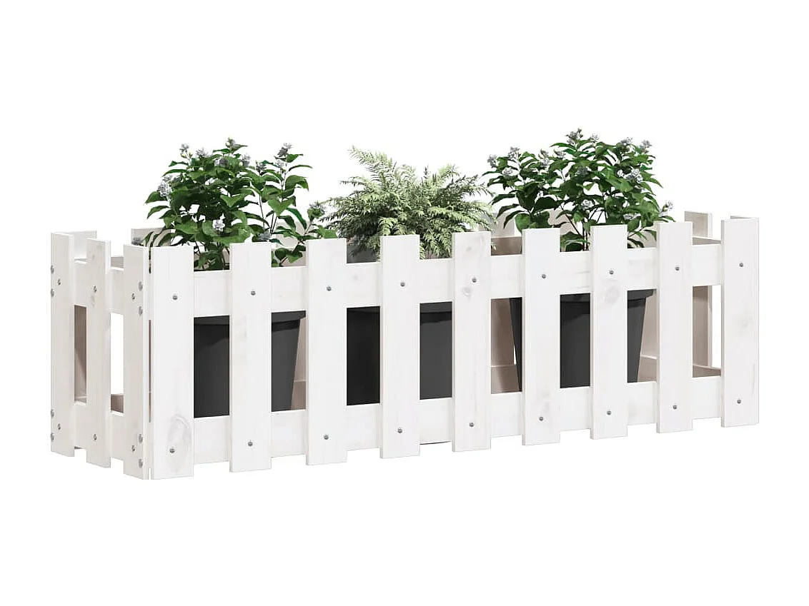 Lit surélevé de jardin design de clôture 100x30x30cm pin massif