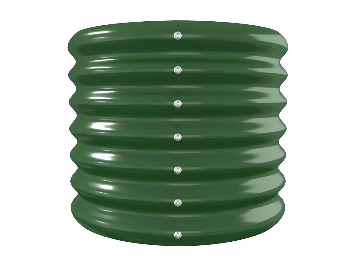 Jardinera arriate acero recubrimiento polvo verde 332x40x36 cm