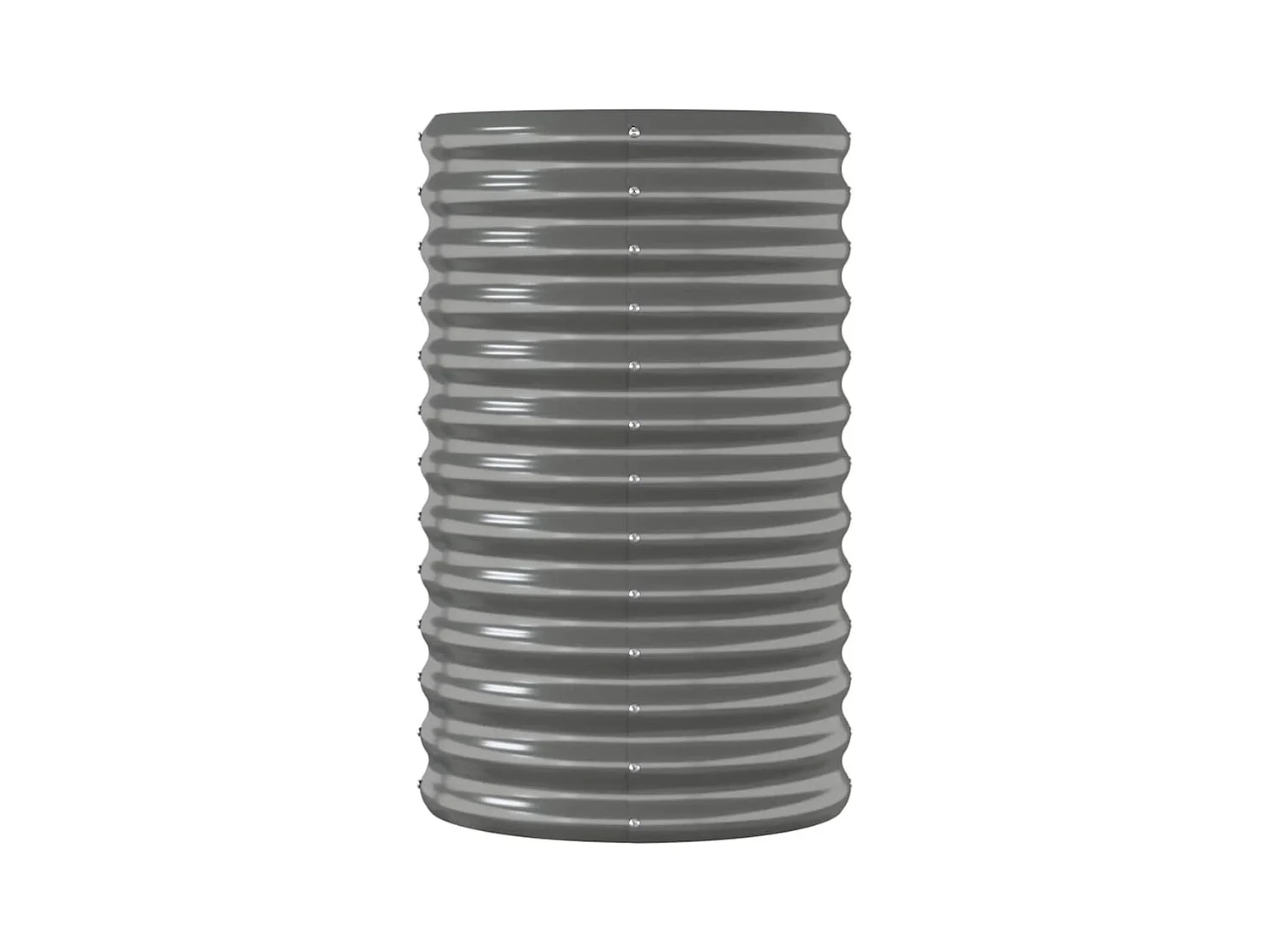 Lit surélevé de jardin Acier enduit de poudre 114x40x68 cm gris