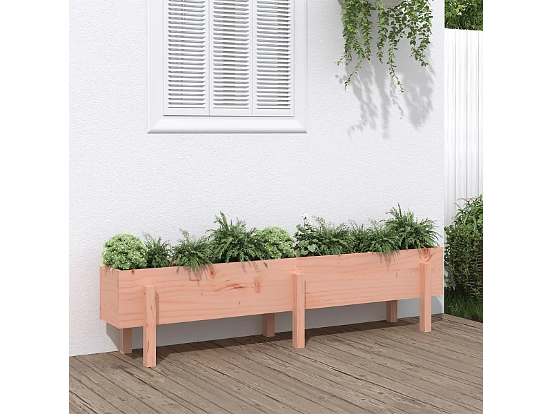 Arriate elevado jardín madera maciza abeto Douglas 160x30x38 cm