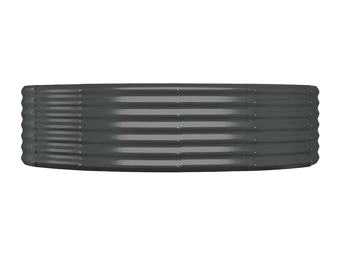 Canteiro elevado jardim 214x140x36 aço revestido a pó antracite