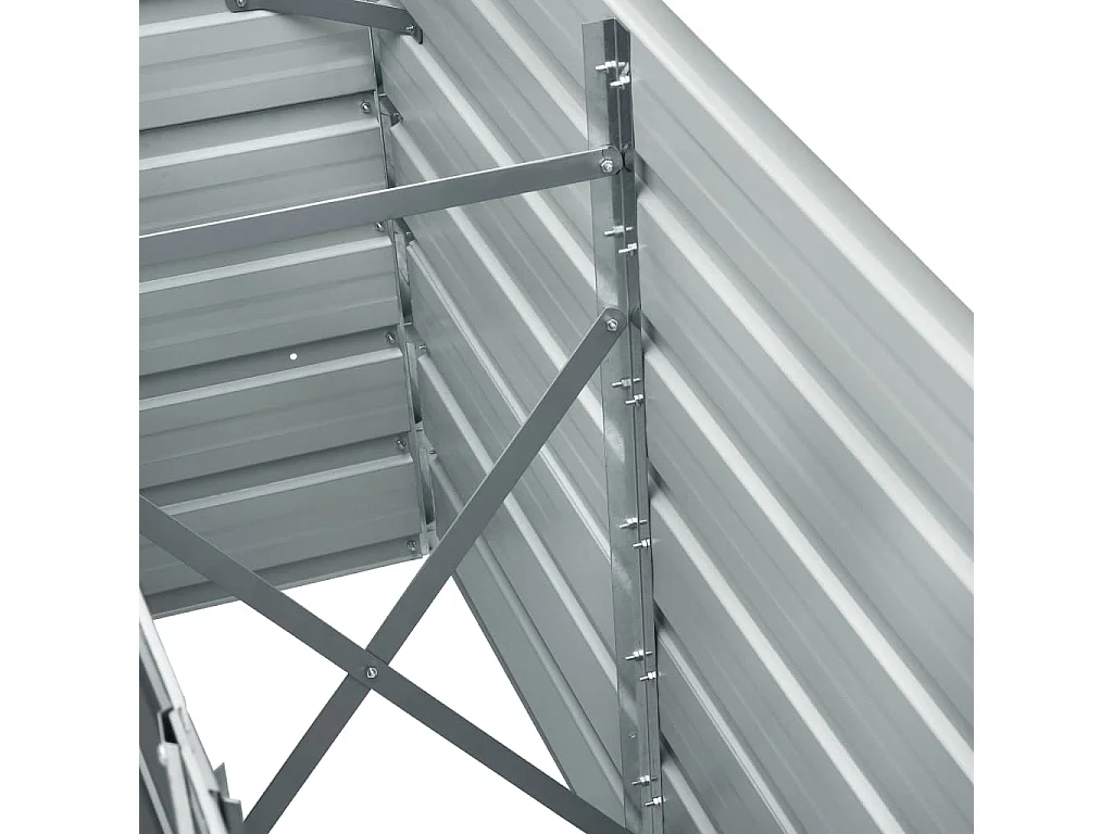 Lit surélevé de jardin Acier galvanisé 240x40x77 cm Gris