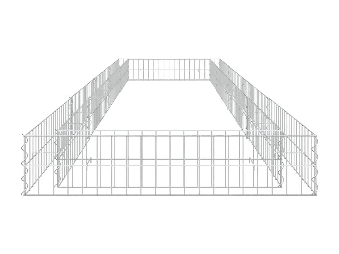 Lit surélevé à gabion Acier galvanisé 400x100x20 cm