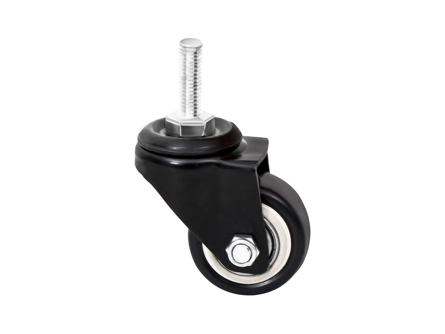 Roues pour jardinière 4 pièces noir 8x3,5x8 cm fer