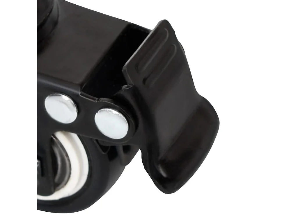 Roues pour jardinière 4 pièces noir 8x3,5x8 cm fer