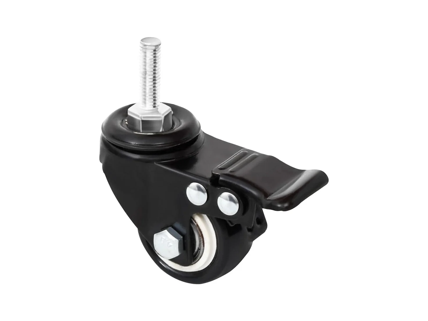 Roues pour jardinière 4 pièces noir 8x3,5x8 cm fer