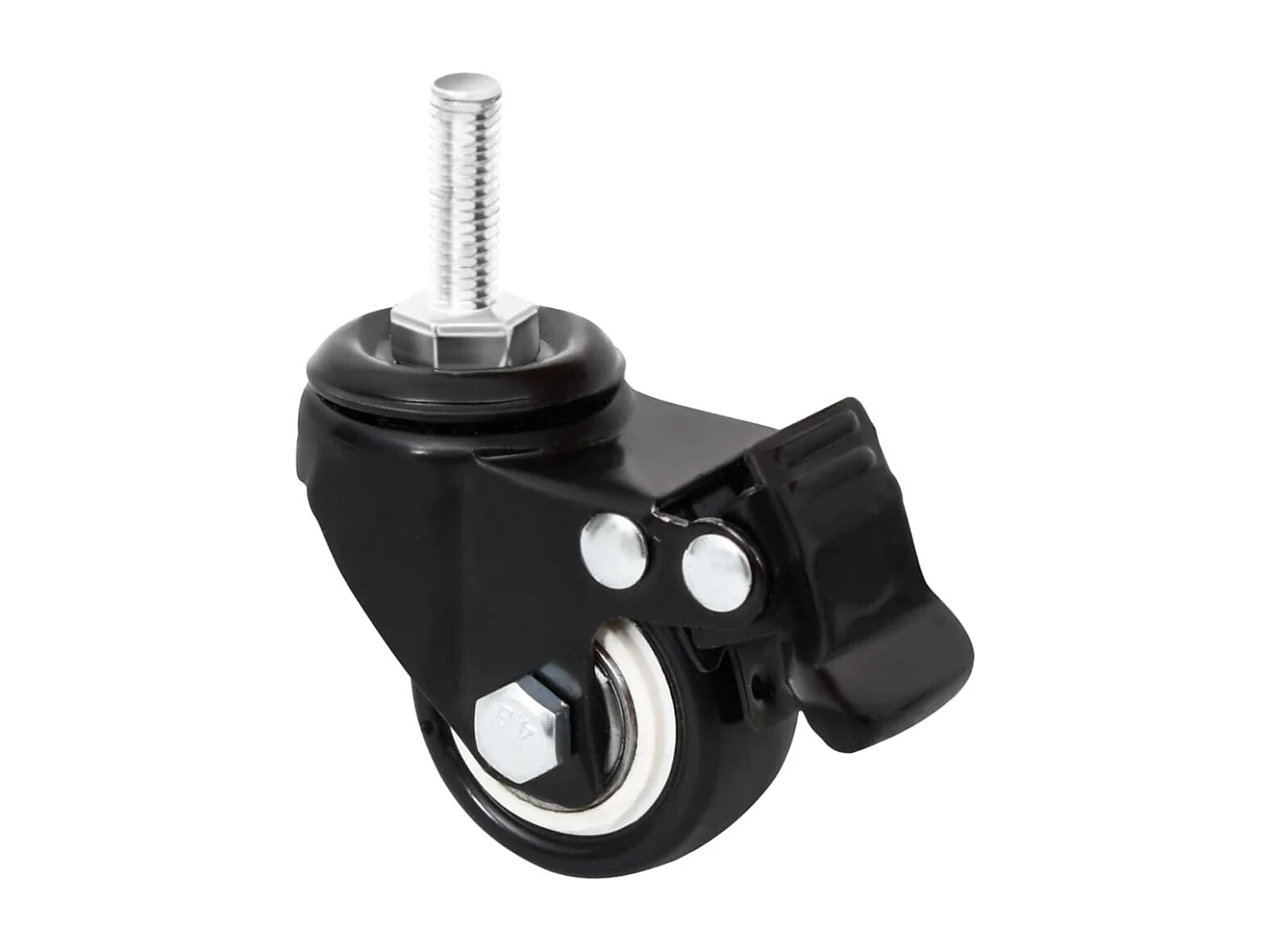 Roues pour jardinière 4 pièces noir 8x3,5x8 cm fer