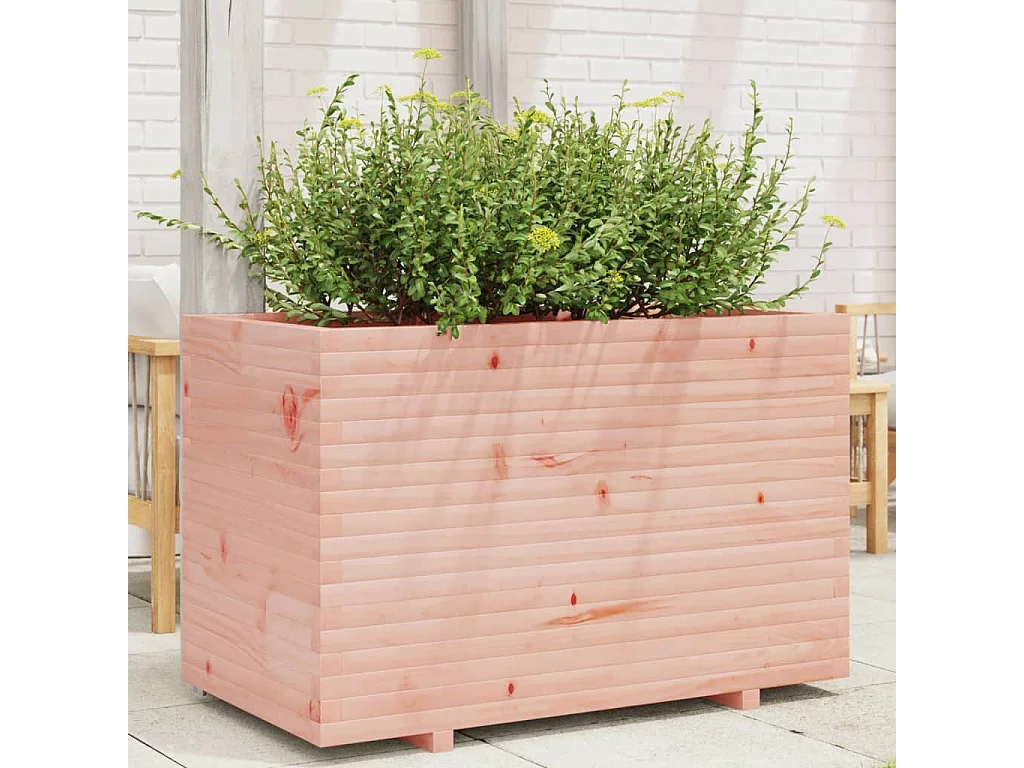 Vaso/floreira de jardim 110x60x72 cm madeira de douglas maciça