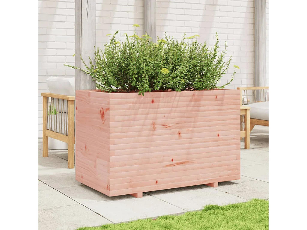 Vaso/floreira de jardim 110x60x72 cm madeira de douglas maciça