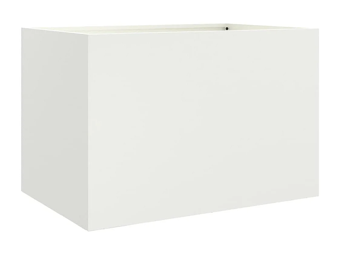 Jardinera de acero laminado en frío blanco 62x47x46 cm