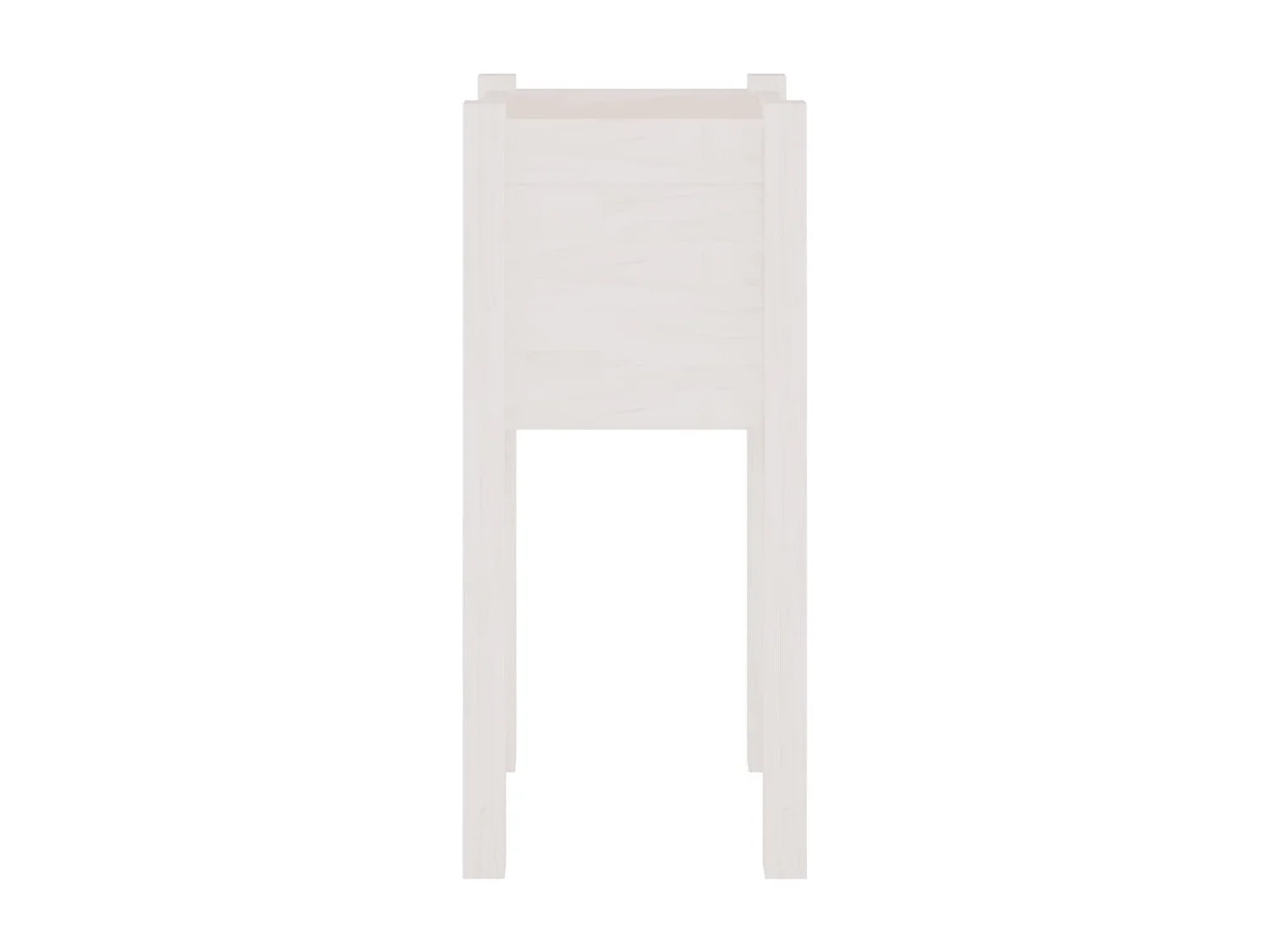 Jardinières d'extérieur 2 pièces Blanc 31x31x70 cm Bois de pin