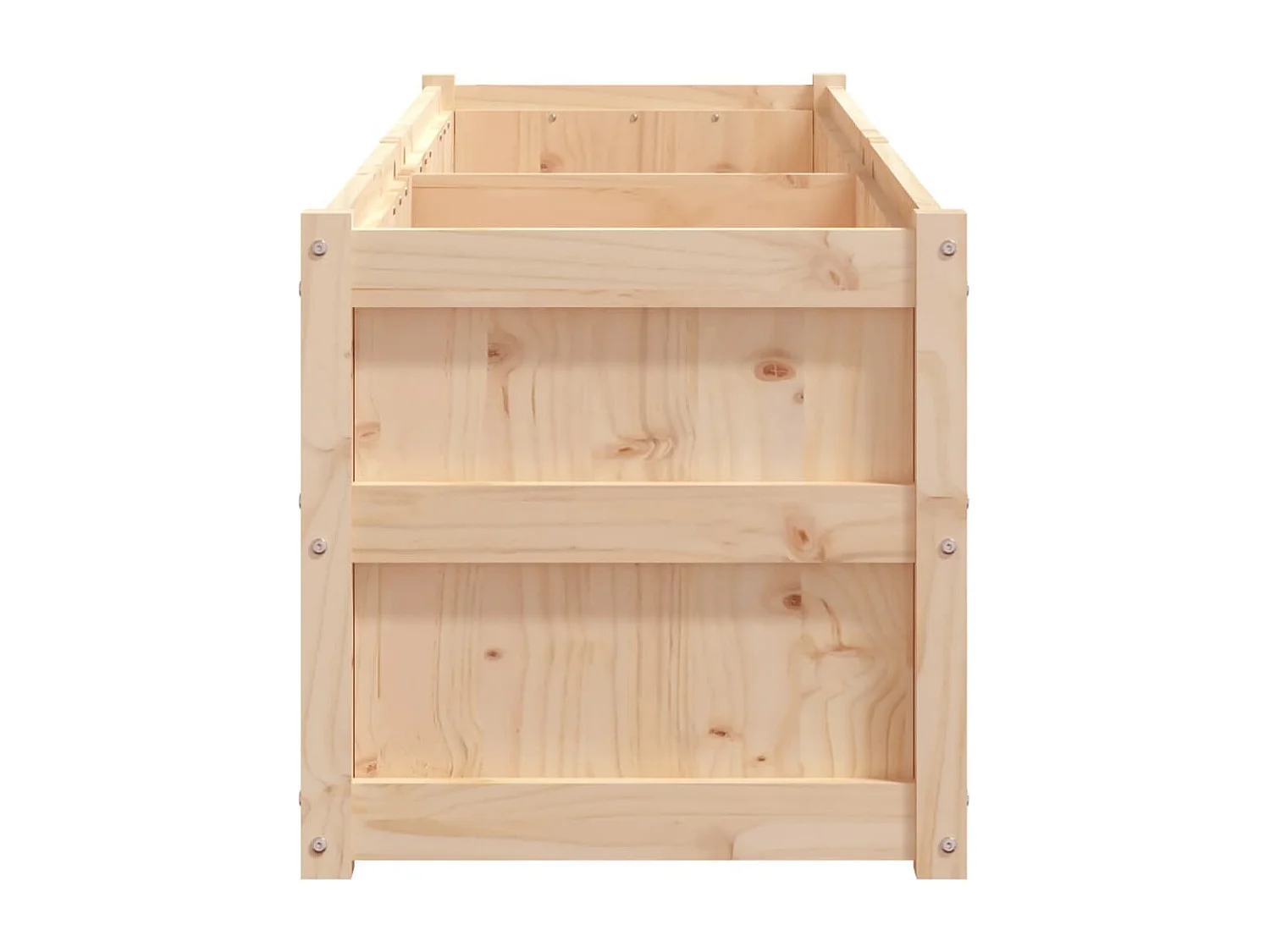 Jardinera de madera maciza de pino 180x50x50 cm