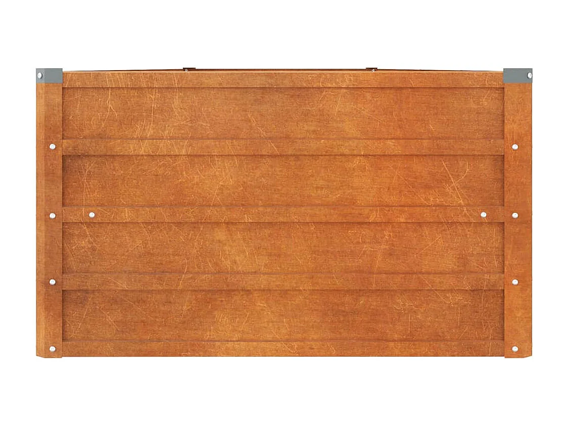 Lit surélevé de jardin rouillé 400x80x45 cm acier corten