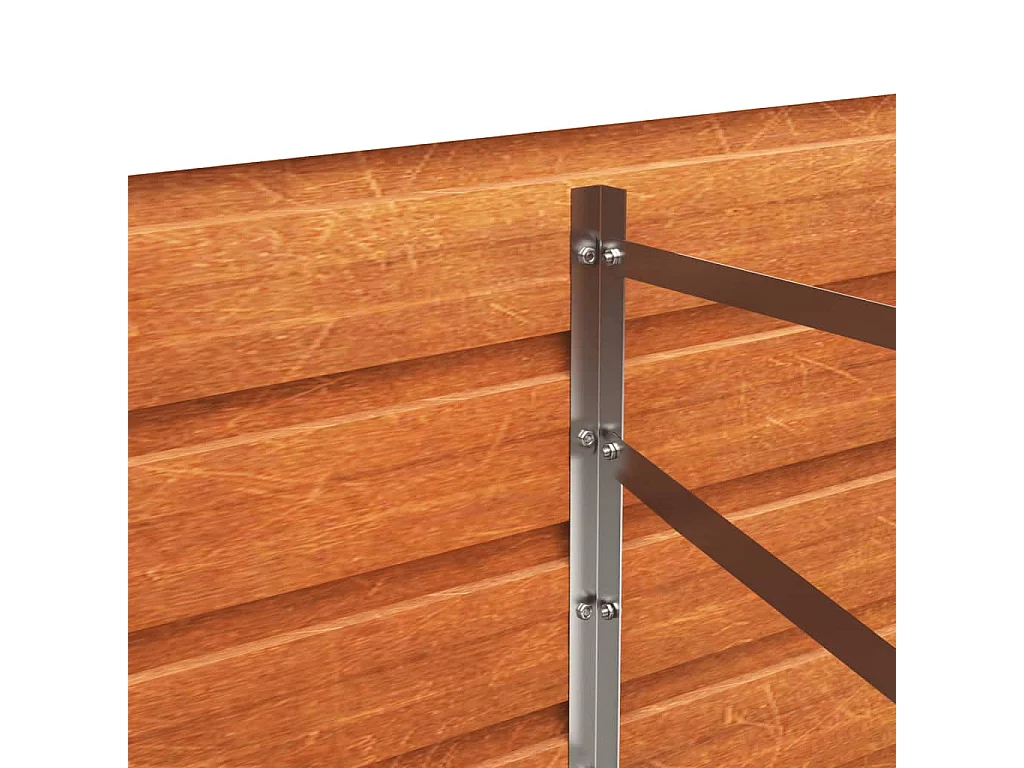 Canteiro de jardim 400x80x45 cm aço corten cor enferrujado