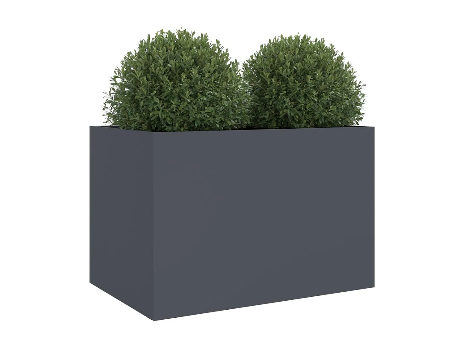 Jardinière anthracite 62x47x46 cm acier laminé à froid