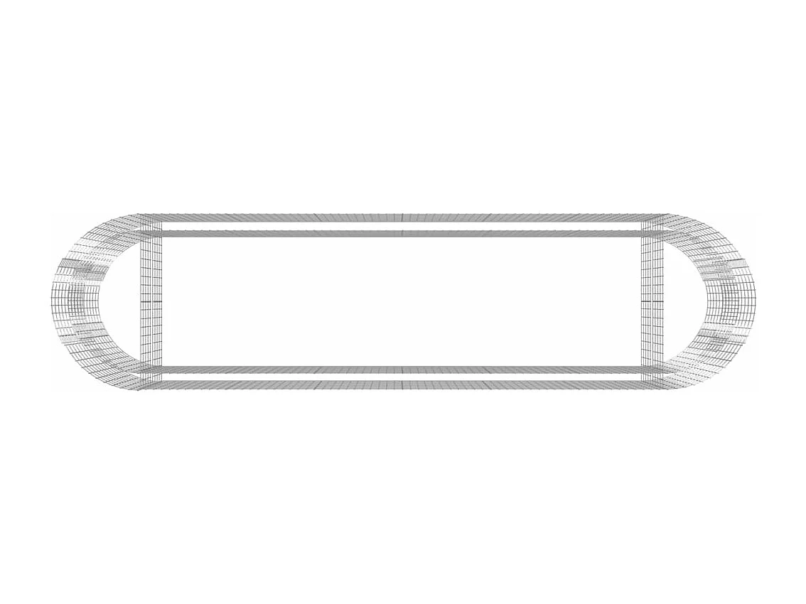 Lit surélevé à gabion Fer galvanisé 400x100x100 cm