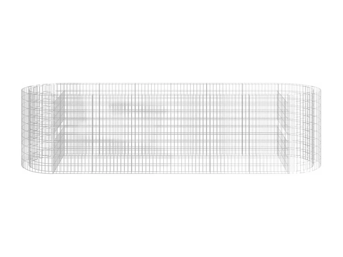 Lit surélevé à gabion Fer galvanisé 400x100x100 cm