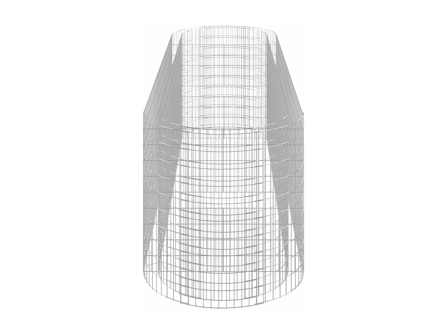 Lit surélevé à gabion Fer galvanisé 400x100x100 cm