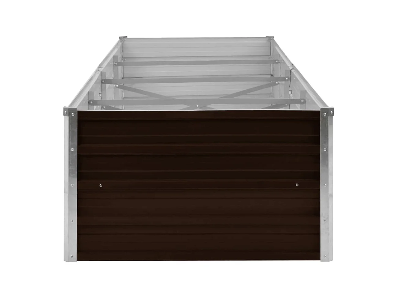 Lit surélevé de jardin Marron 320x80x45 cm Acier galvanisé