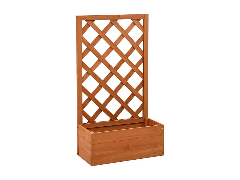 Jardinière à treillis de jardin Orange 50x25x90cm Bois de sapin