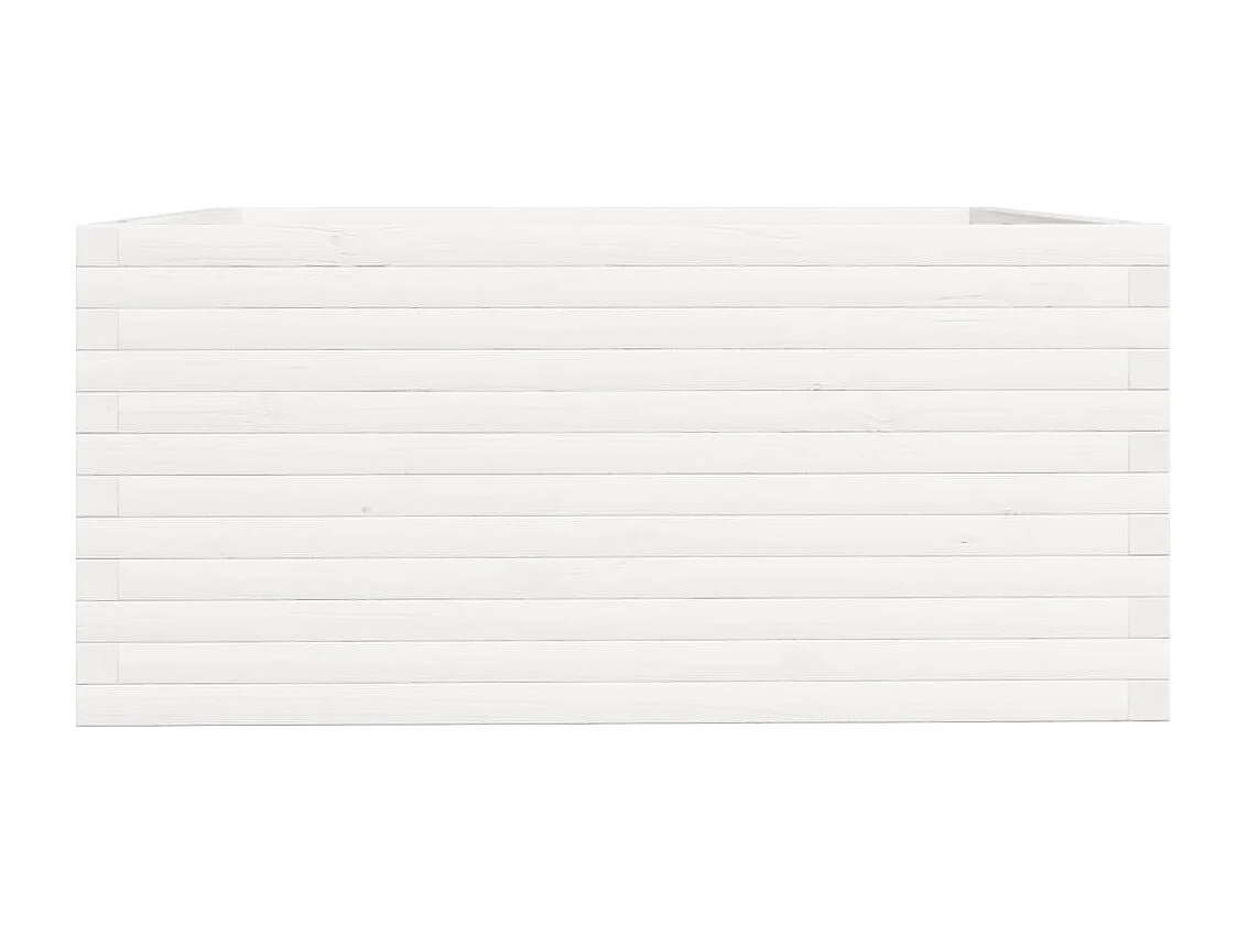 Vaso/floreira de jardim 100x100x49,5 cm pinho maciço branco