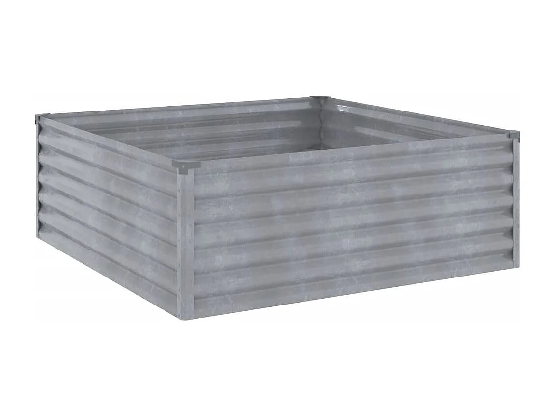 Canteiro elevado de jardim 100x100x36 cm aço corten