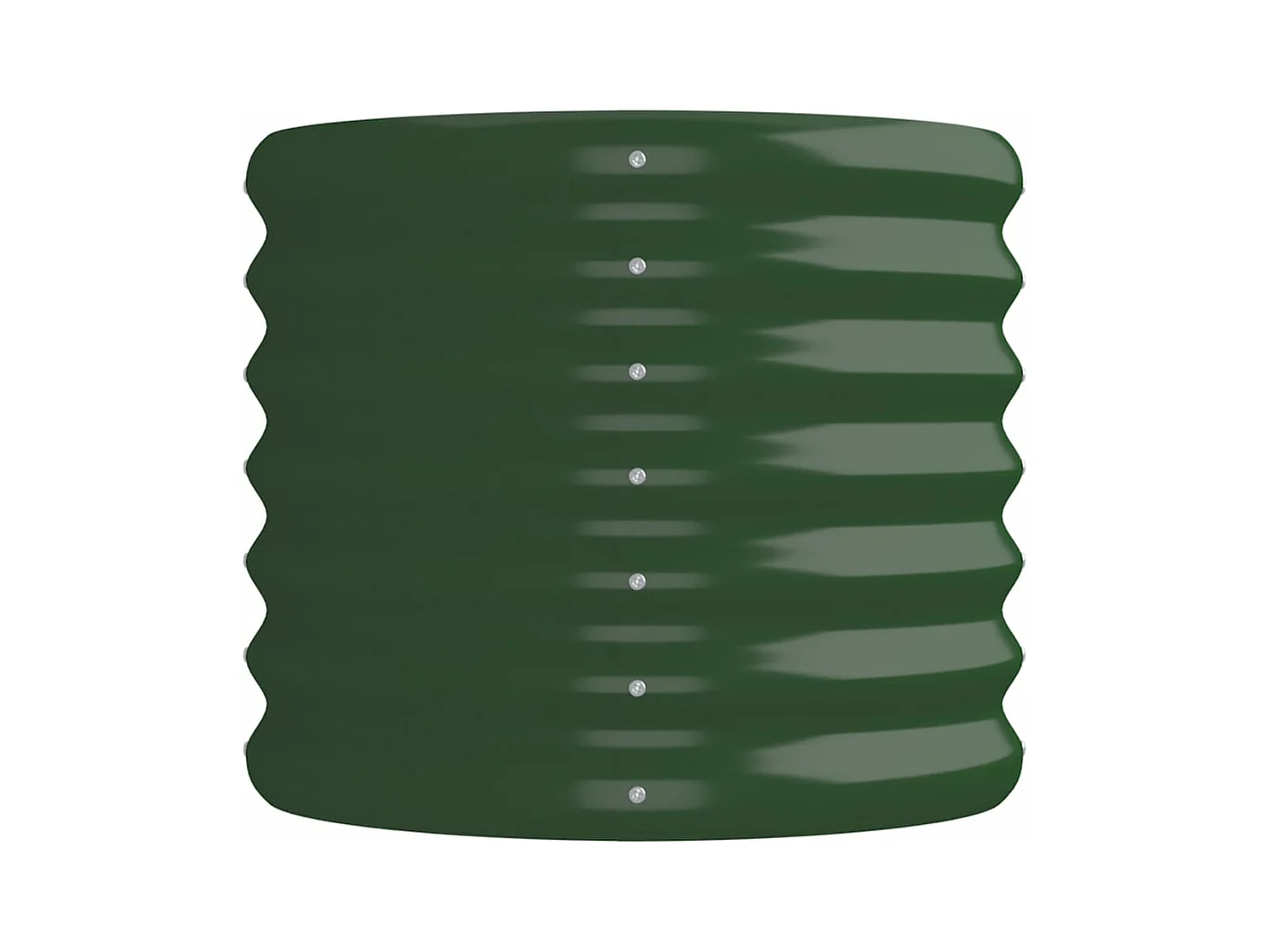 Canteiro elevado jardim 152x40x36 cm aço revestido a pó verde