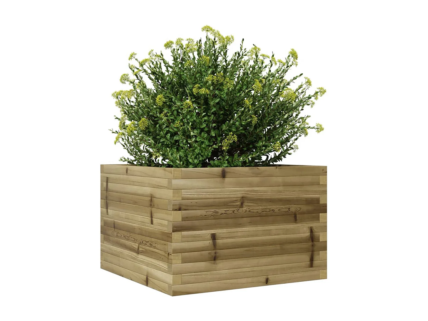 Jardinera de madera de pino impregnada 70x70x46 cm