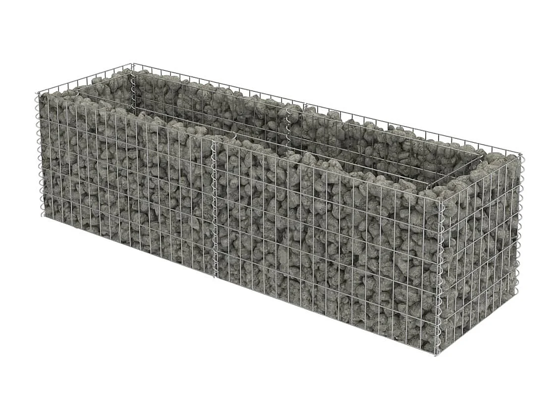 Lit surélevé à gabion Acier galvanisé 180x50x50 cm