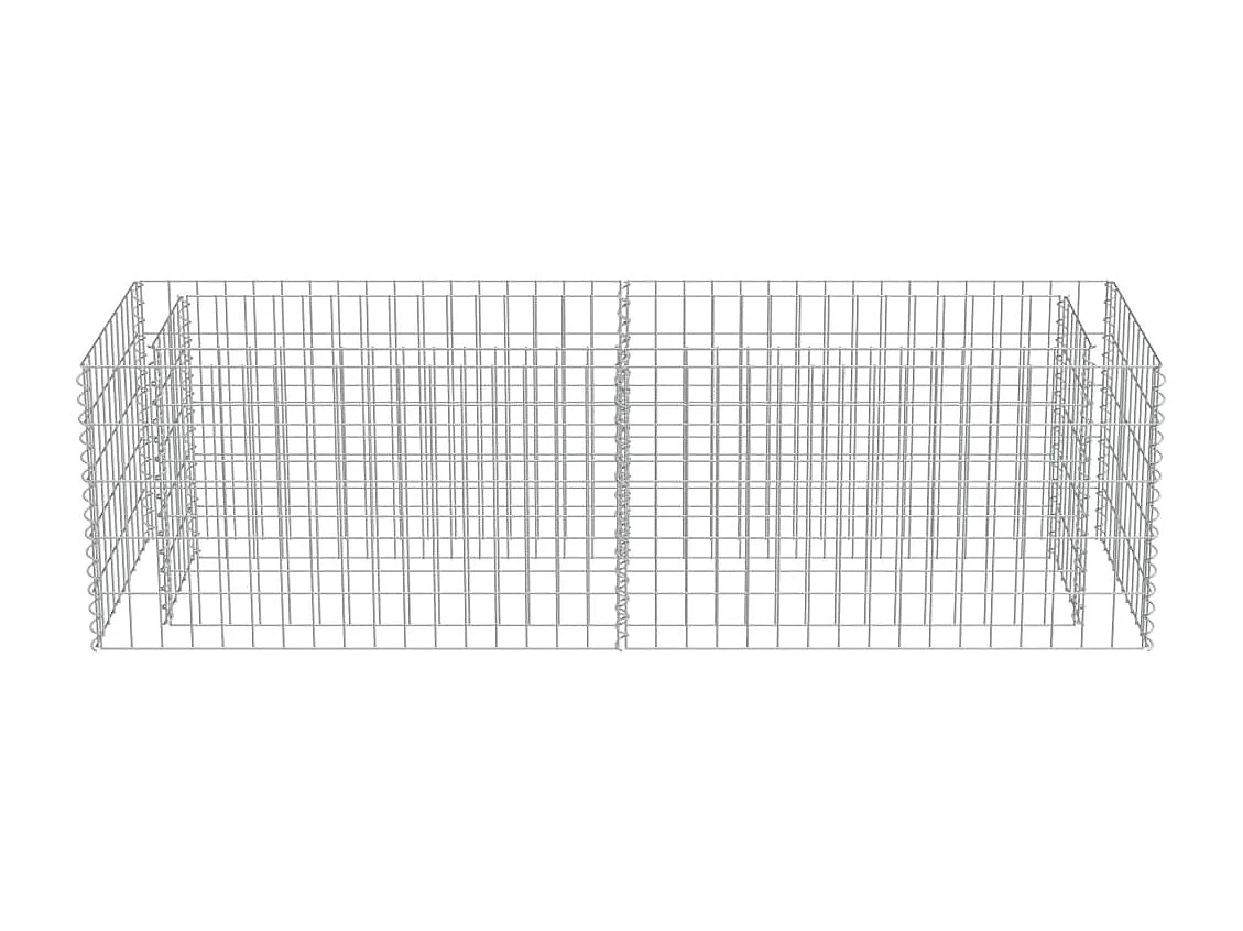 Lit surélevé à gabion Acier galvanisé 180x50x50 cm