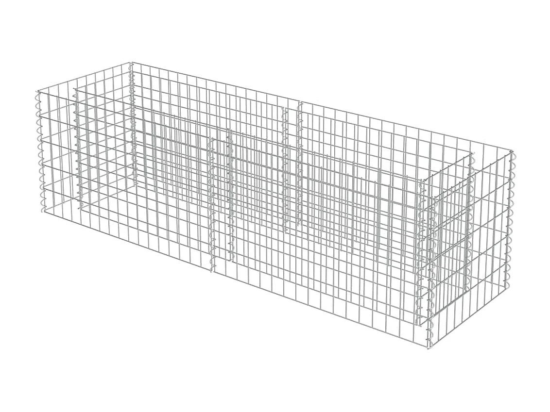 Lit surélevé à gabion Acier galvanisé 180x50x50 cm