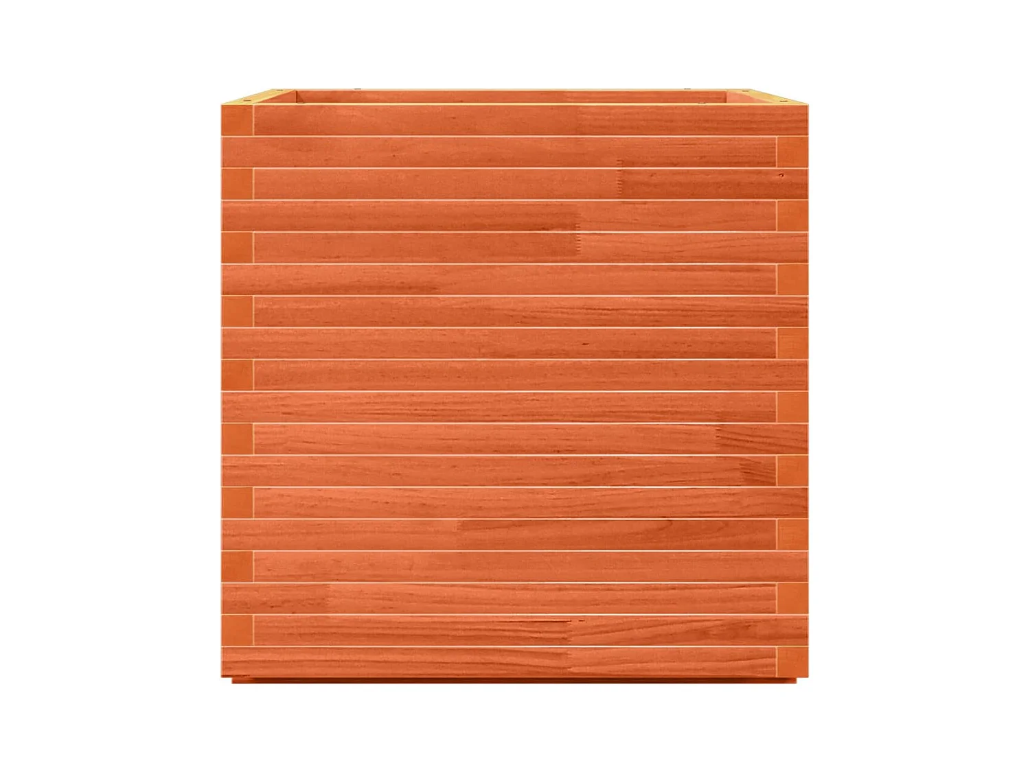 Jardinière cire marron 70x70x72 cm bois de pin massif