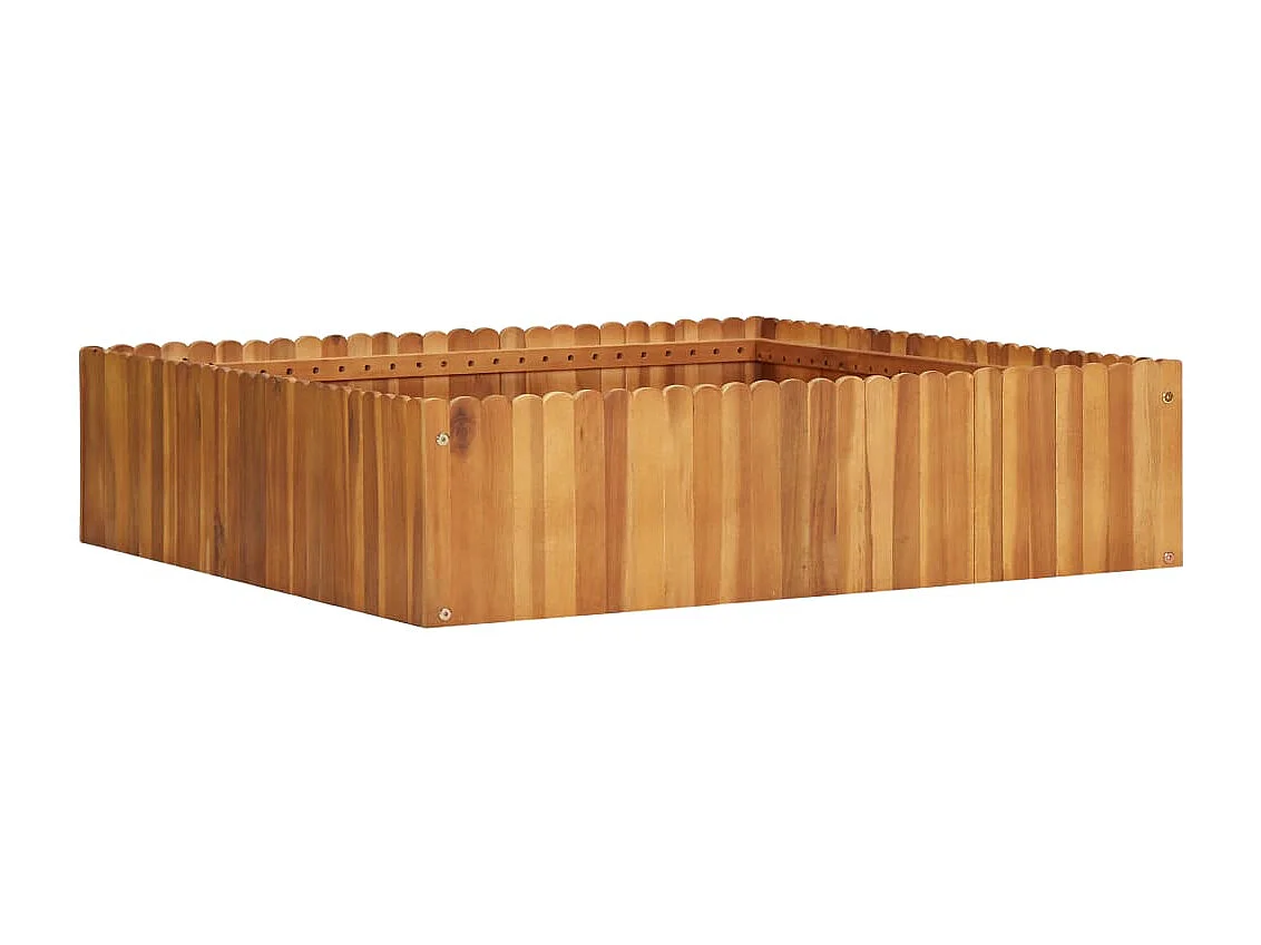 Vaso/floreira de jardim 100x100x25 cm madeira de acácia maciça