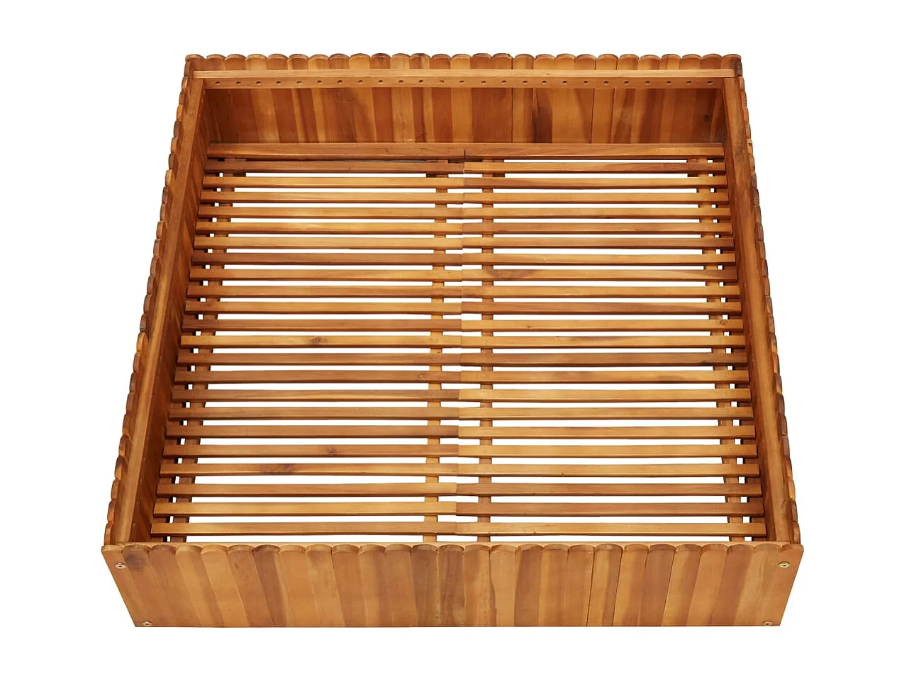 Vaso/floreira de jardim 100x100x25 cm madeira de acácia maciça