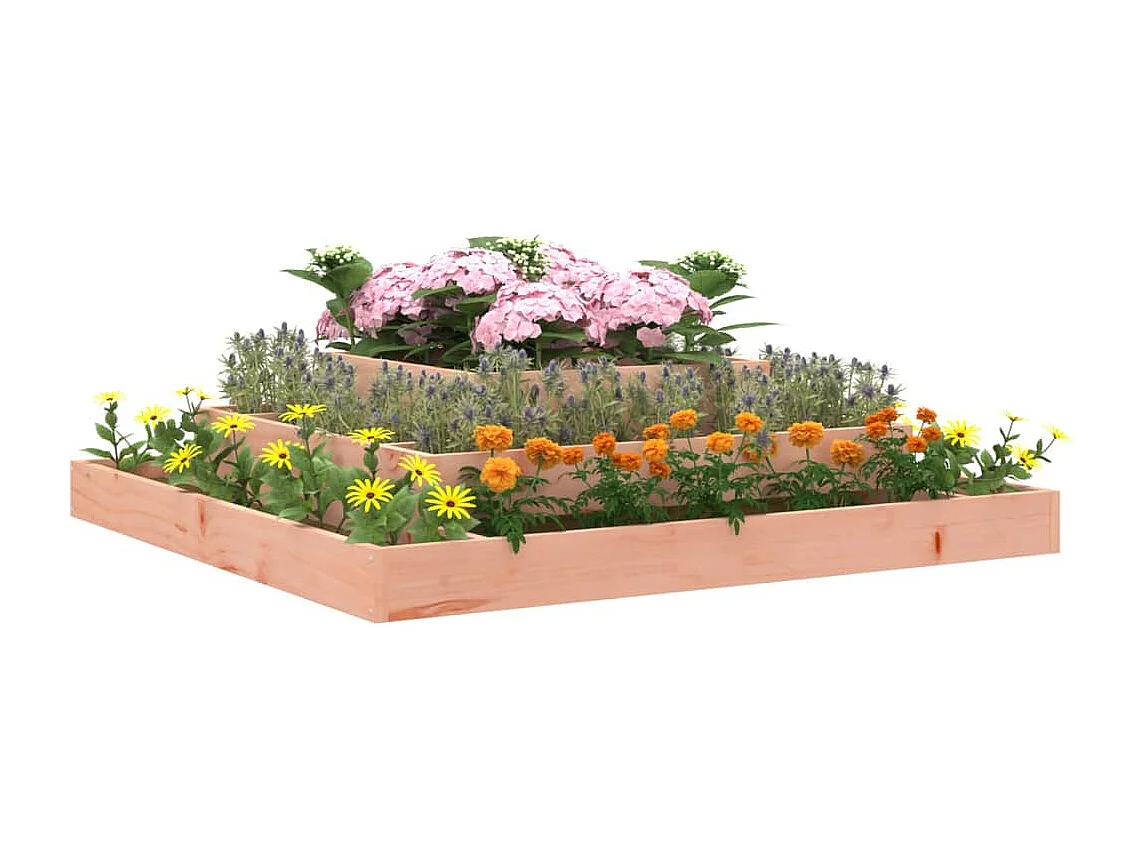 Jardinera de madera maciza de douglas 110x110x27 cm