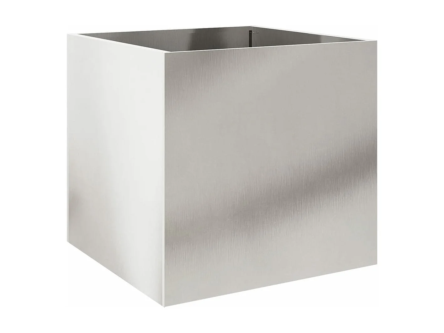 Vaso/floreira 49x47x46 cm aço inoxidável prateado