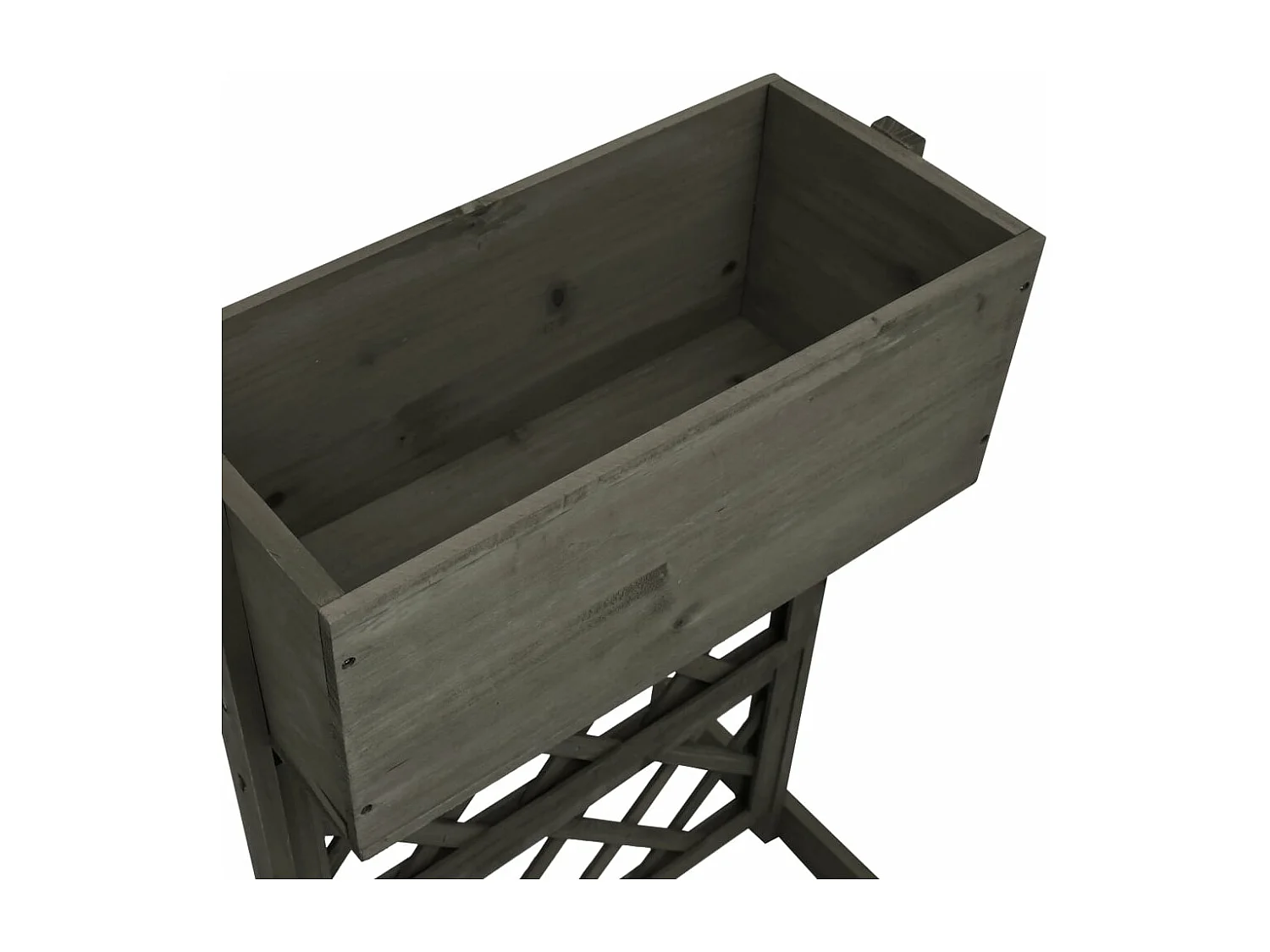 Jardinière à treillis de jardin Gris 45x30x74 cm Bois de sapin