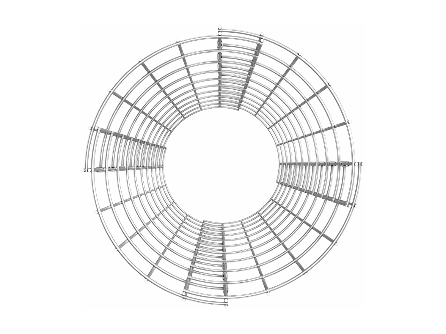 Arriate gaviones circular 3 unidades acero galvanizado Ø30x100 cm