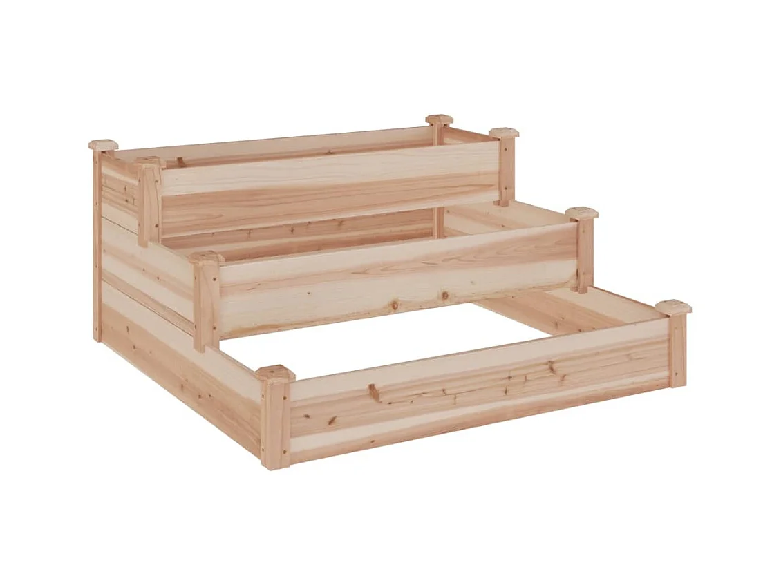 Lit surélevé de jardin 120x120x56 cm bois massif de sapin