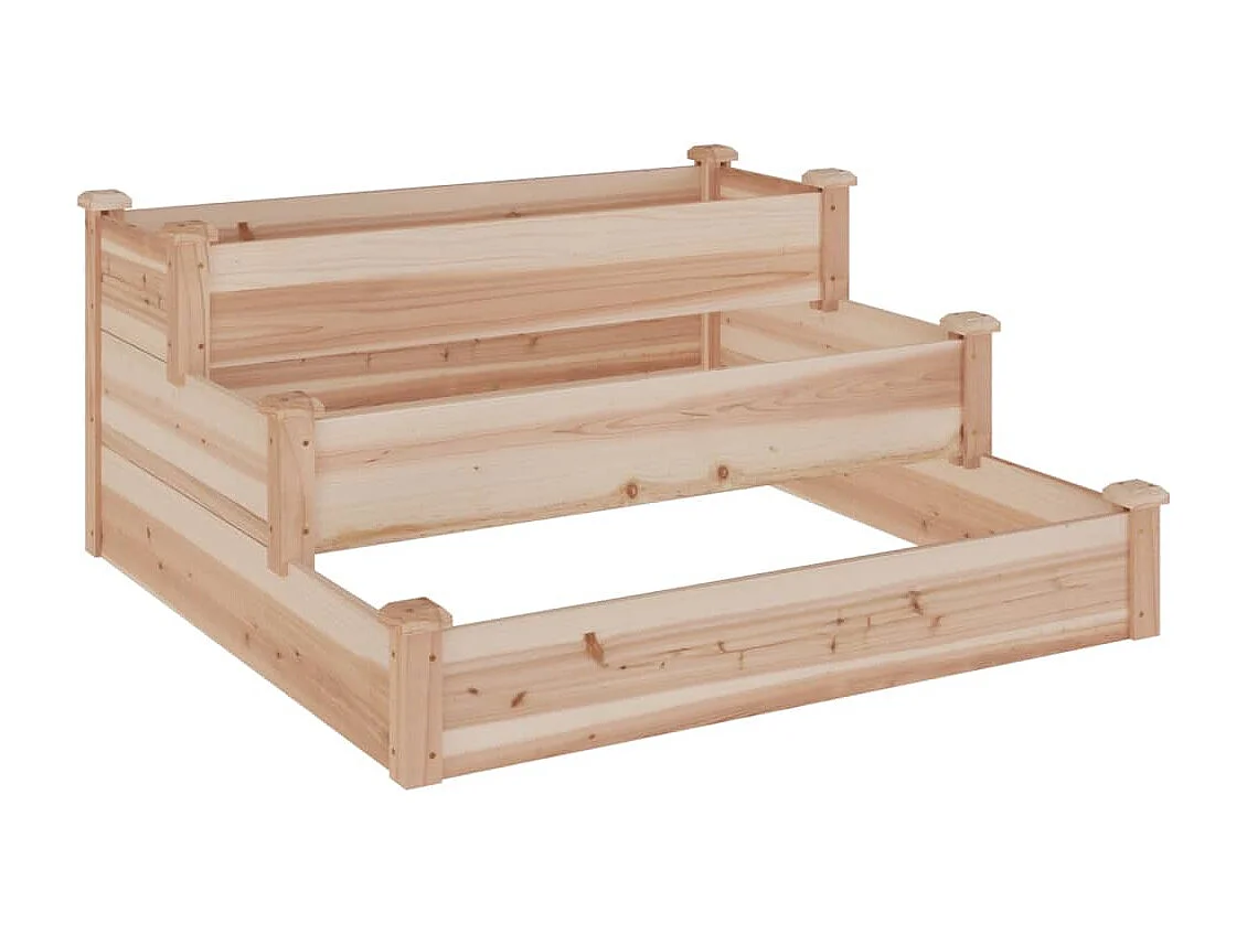 Jardinera arriate madera maciza abeto 120x120x56 cm