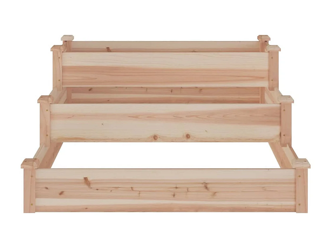 Jardinera arriate madera maciza abeto 120x120x56 cm