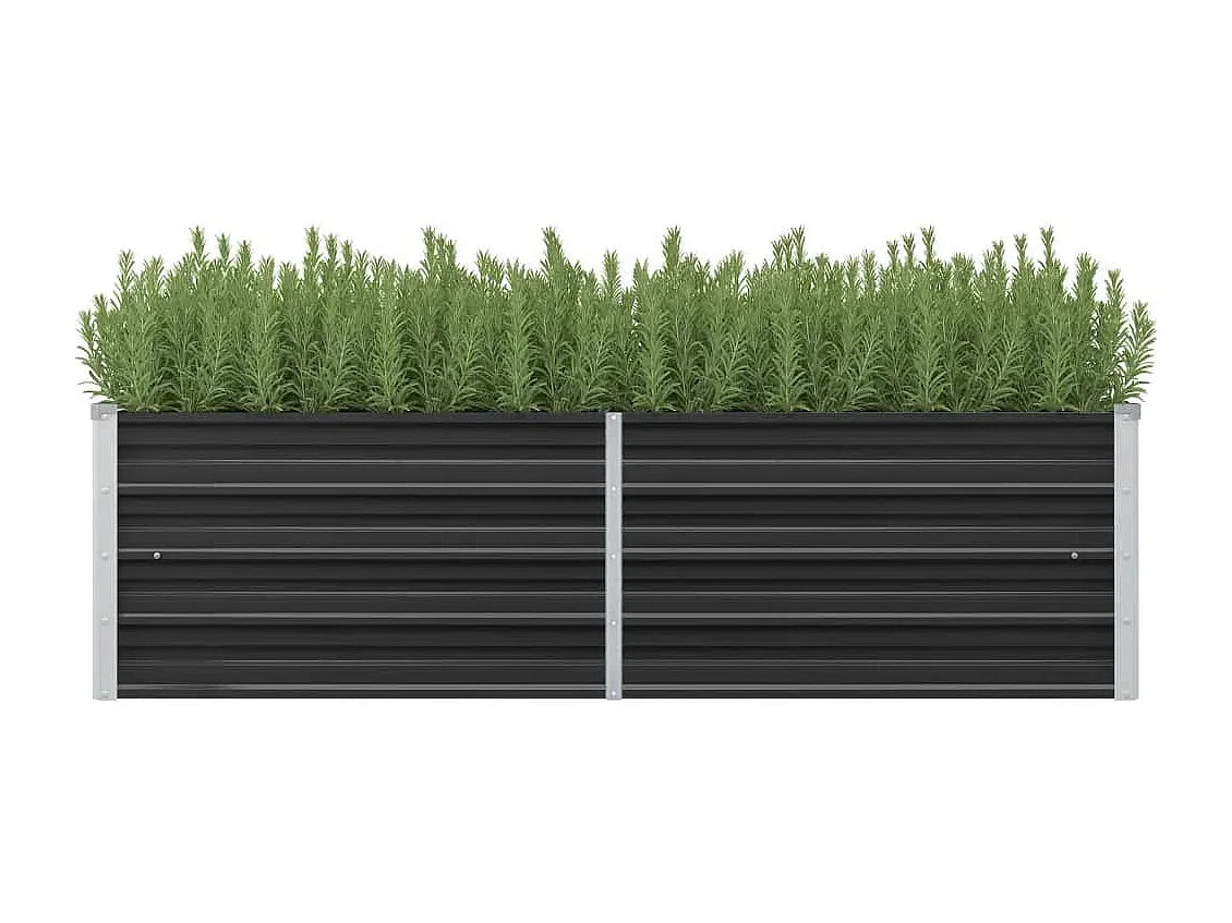 Lit surélevé de jardin Anthracite 160x40x45 cm Acier galvanisé