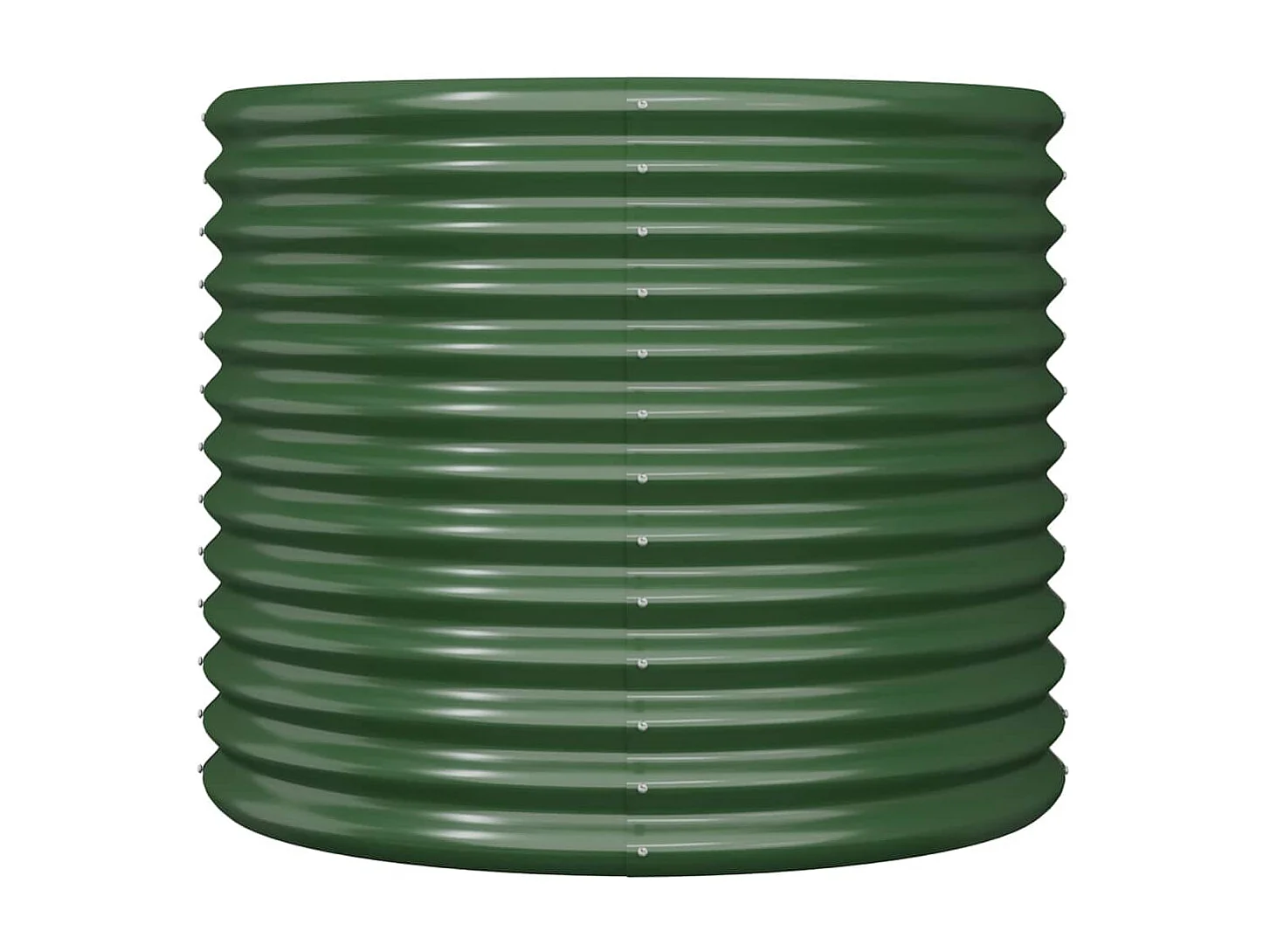 Jardinera de acero con recubrimiento en polvo verde 80x80x68 cm