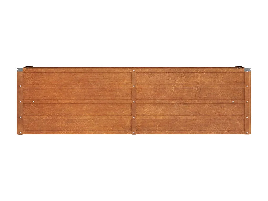 Canteiro de jardim 160x40x45 cm aço corten cor enferrujado