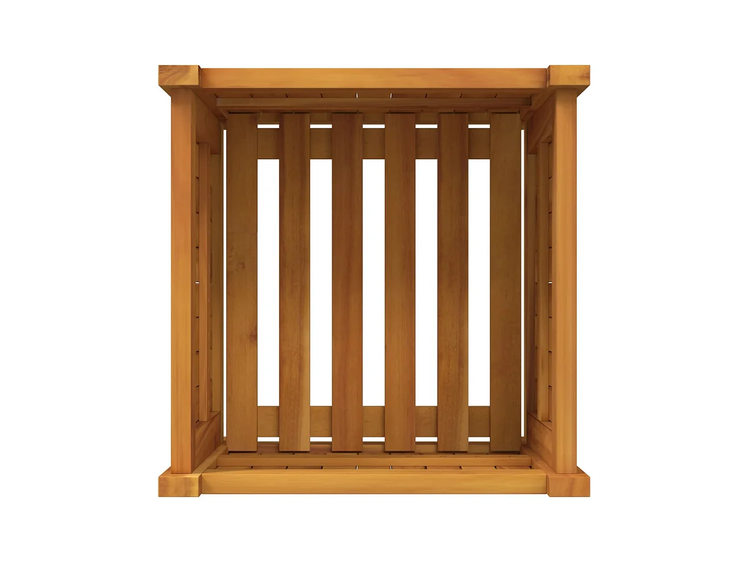 Vaso/floreira de jardim com forro 42x42x40 cm acácia maciça