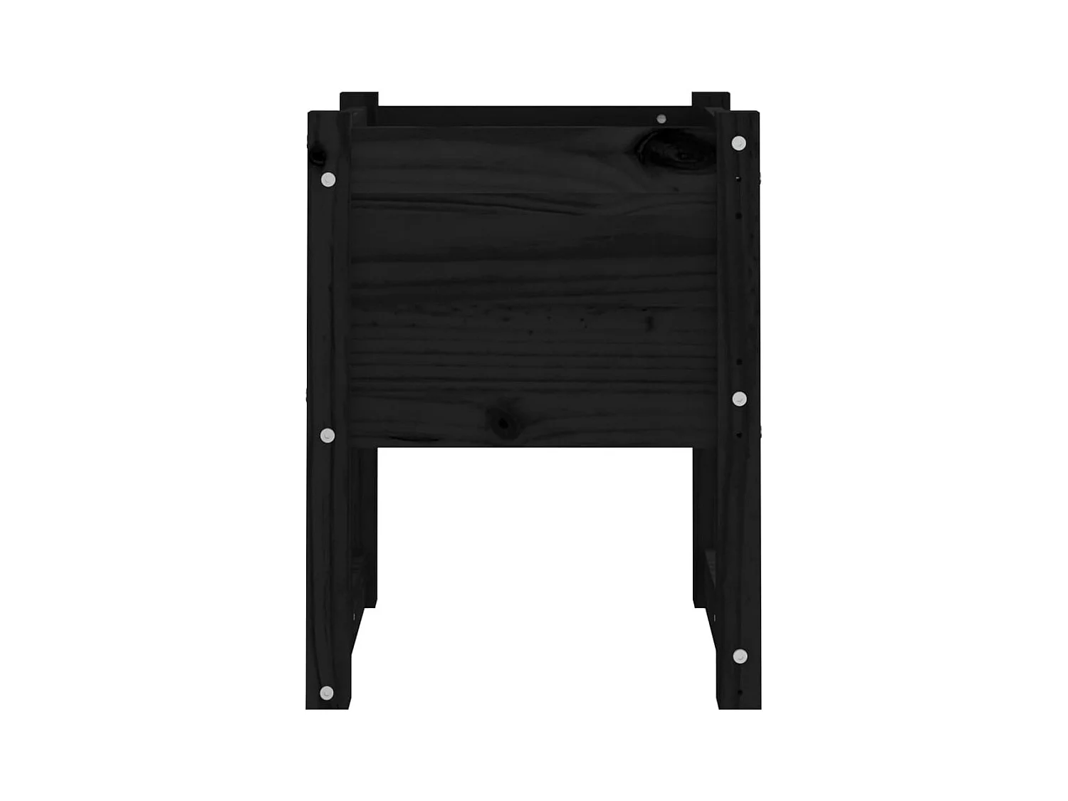 Vasos/floreiras 2 peças 40x40x52,5 cm pinho maciço preto