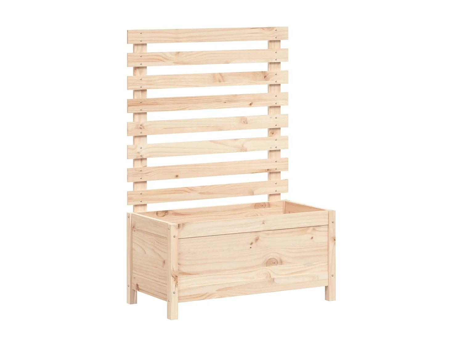 Vaso de jardim c/ suporte 79x39,5x114 cm pinho maciço