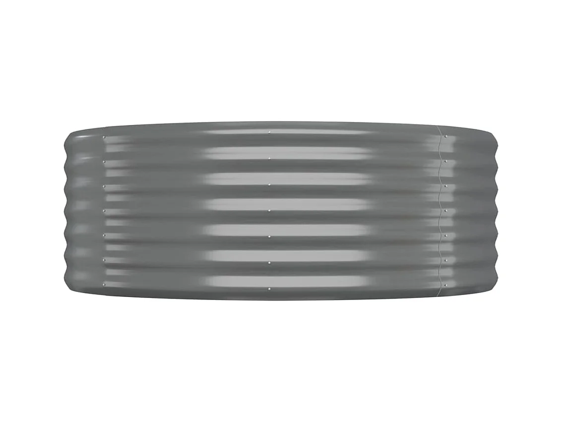 Lit surélevé de jardin Acier enduit de poudre 249x100x36cm gris