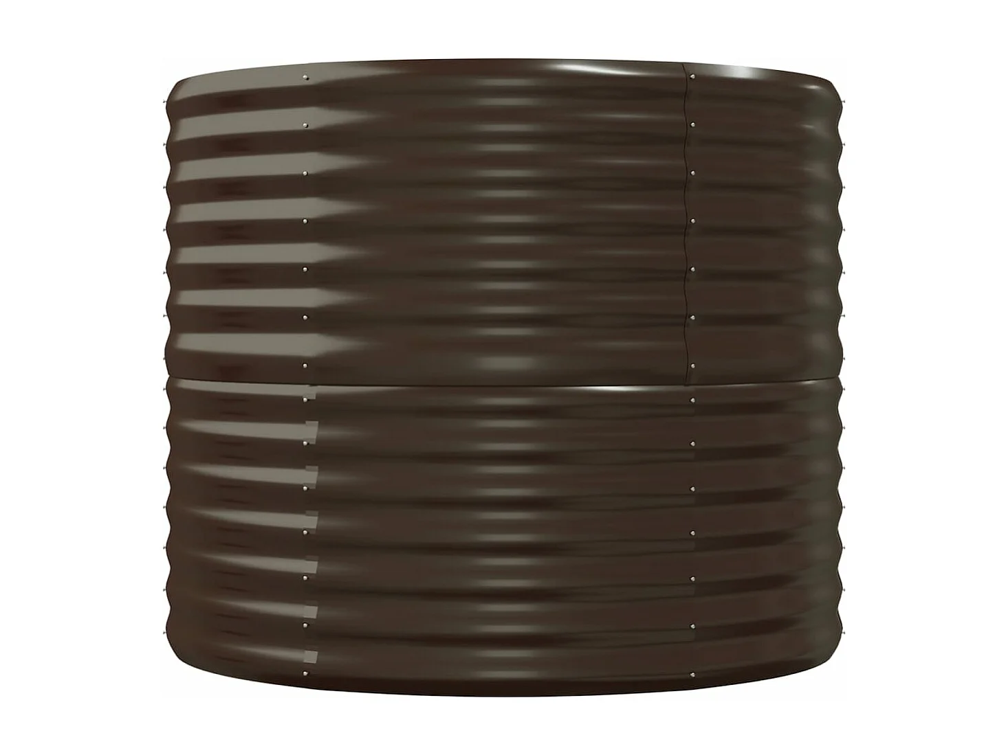 Canteiro elevado jardim 152x80x68cm aço revestido a pó castanho