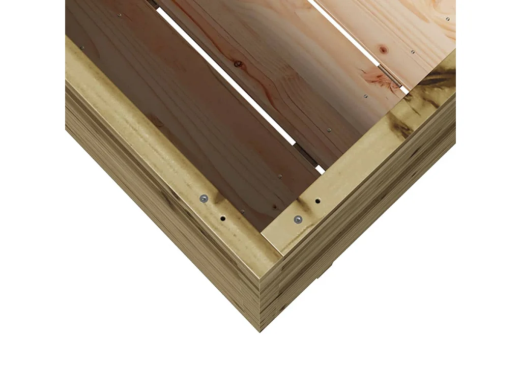 Jardinera madera de pino impregnada 90x60x72 cm